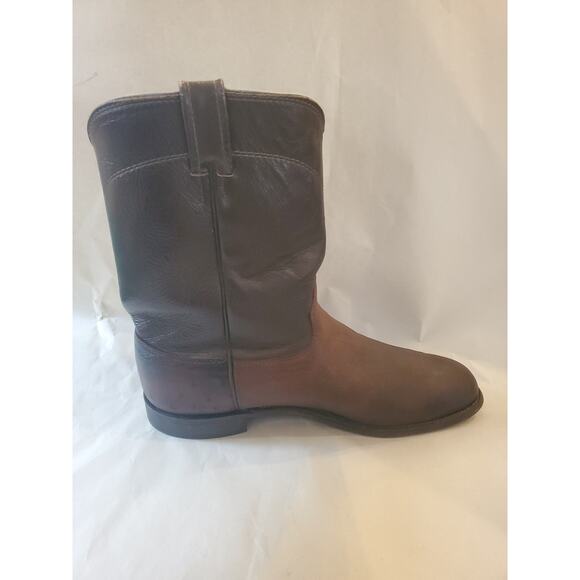 Vintage Larry Mahan Smooth Ostrich Roper Boots 10.5D Exotic main image 10